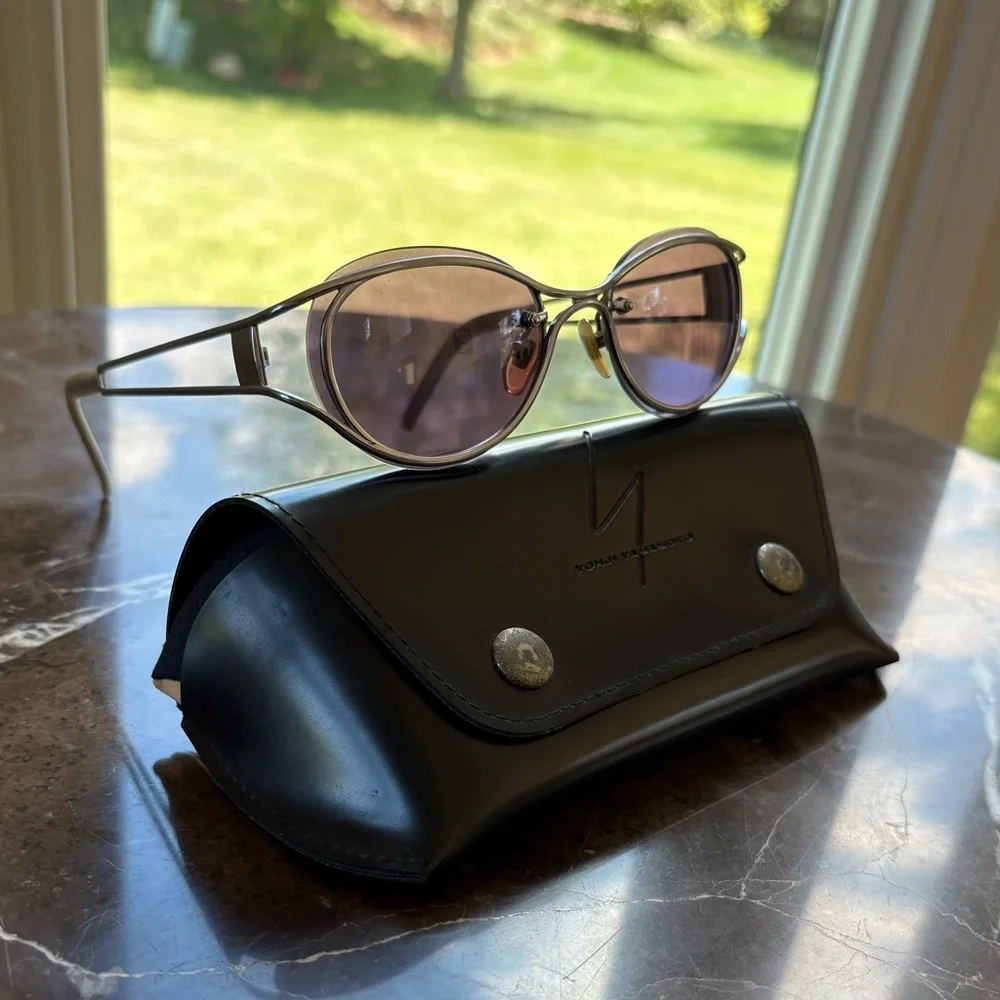 Yohji Yamamoto 52-5105 Vintage 90s Sunglasses Purple Lens Metal Frame Japan Made